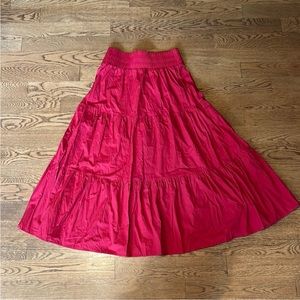 HHH Florence Skirt in Victorian Red Cotton